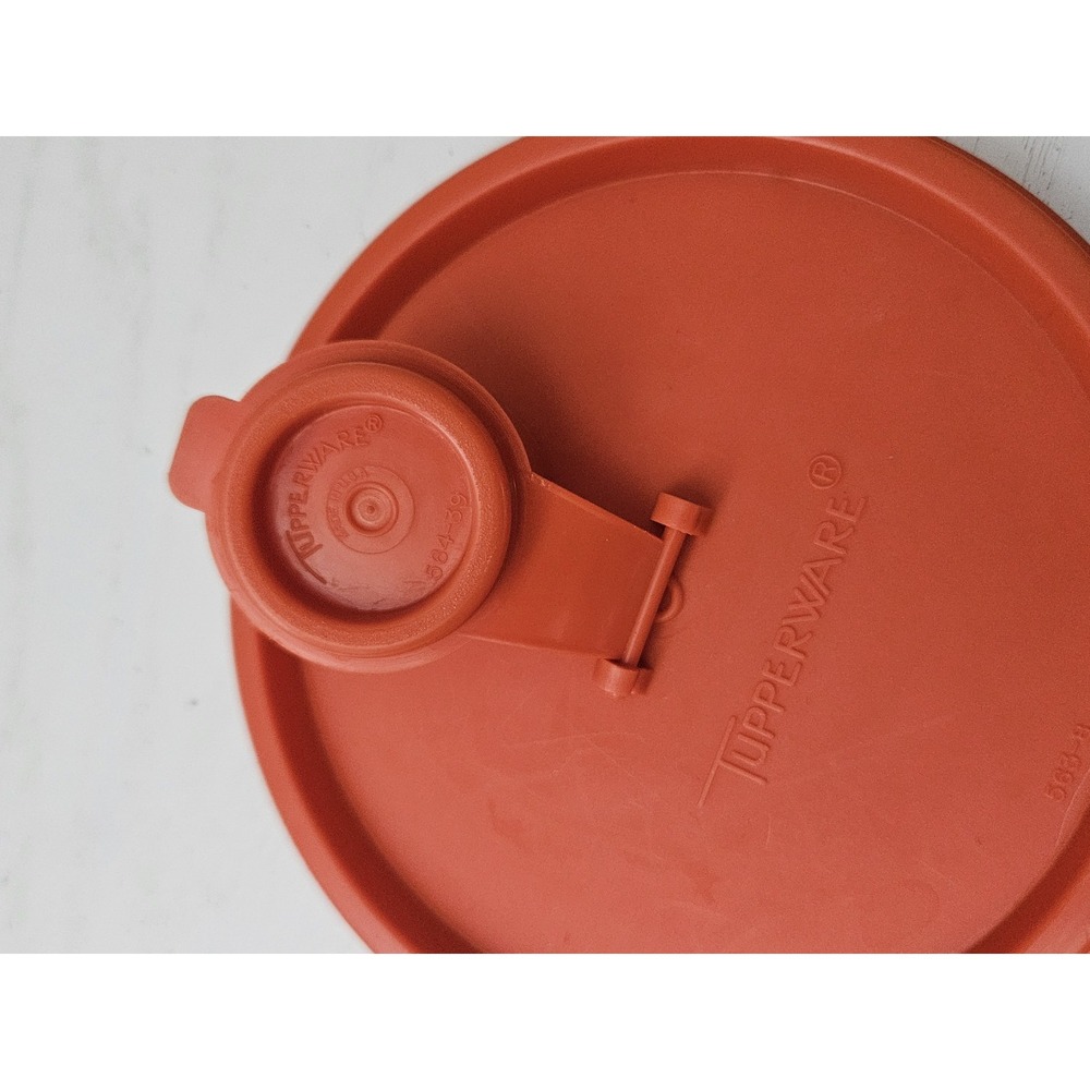 Tupperware Quart Size Vintage Clear Container #321 W/ Orange Pour Lid #564 - Picture 3 of 4